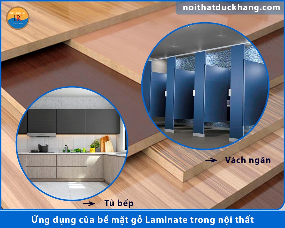 Ứng dụng của bề mặt gỗ Laminate trong nội thất