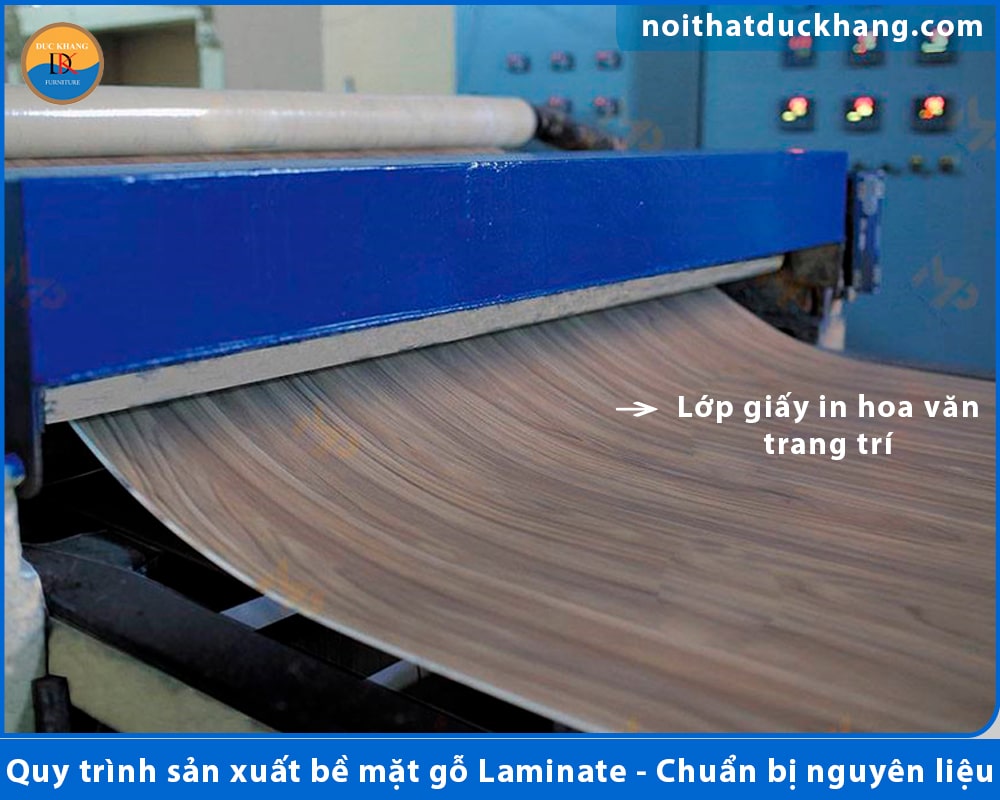 Quy trình sản xuất bề mặt gỗ Laminate - Chuẩn bị nguyên liệu