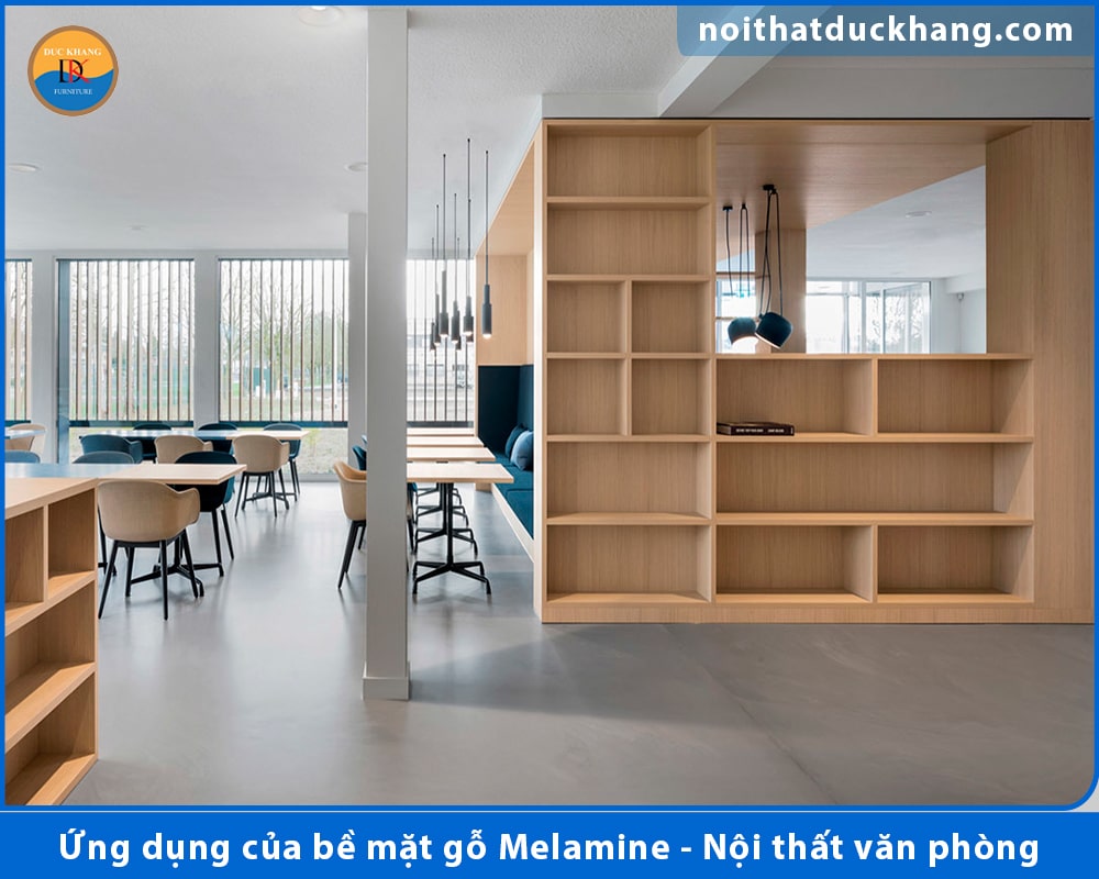 Ứng dụng của bề mặt gỗ Melamine - Nội thất văn phòng