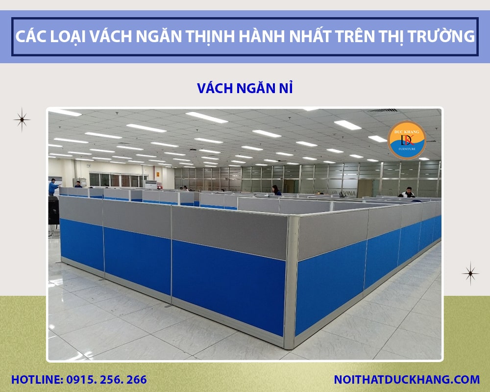 Vách ngăn nỉ - Giải pháp phân tách mềm mại, tối ưu cho không gian văn phòng hiện đại Vách ngăn nỉ - Giải pháp phân tách mềm mại, tối ưu cho không gian văn phòng hiện đại