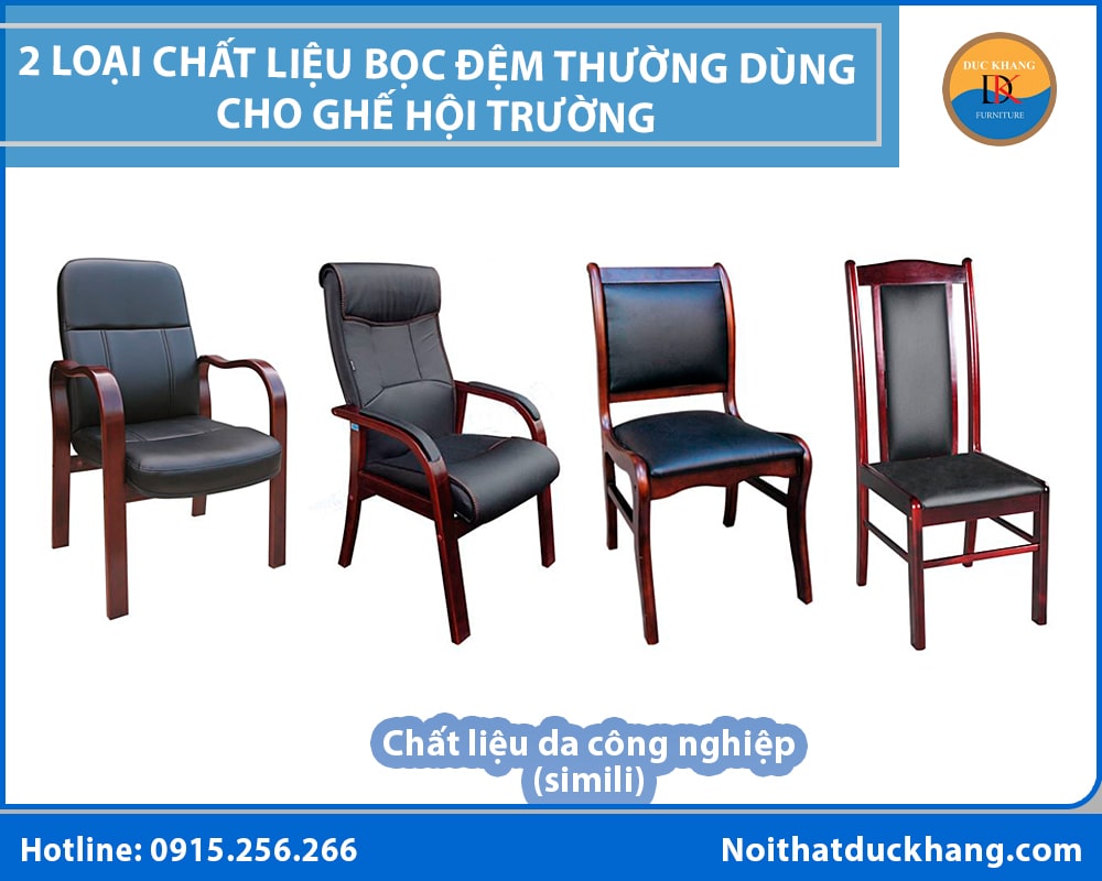 Chất liệu da công nghiệp (simili) - Giải pháp bọc đệm ghế hội trường hiện đại, dễ vệ sinh