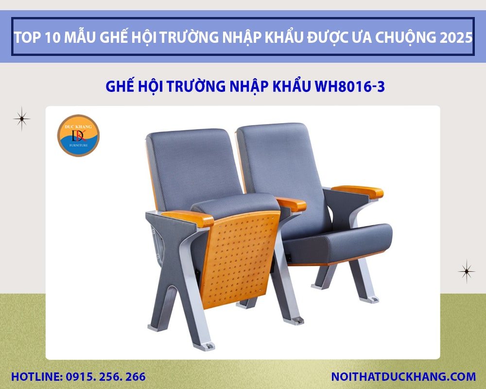 Ghế hội trường nhập khẩu WH8016-3
