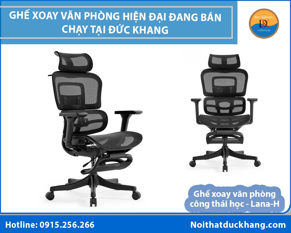 Những mẫu ghế xoay văn phòng hiện đại, nổi bật tại Đức Khang