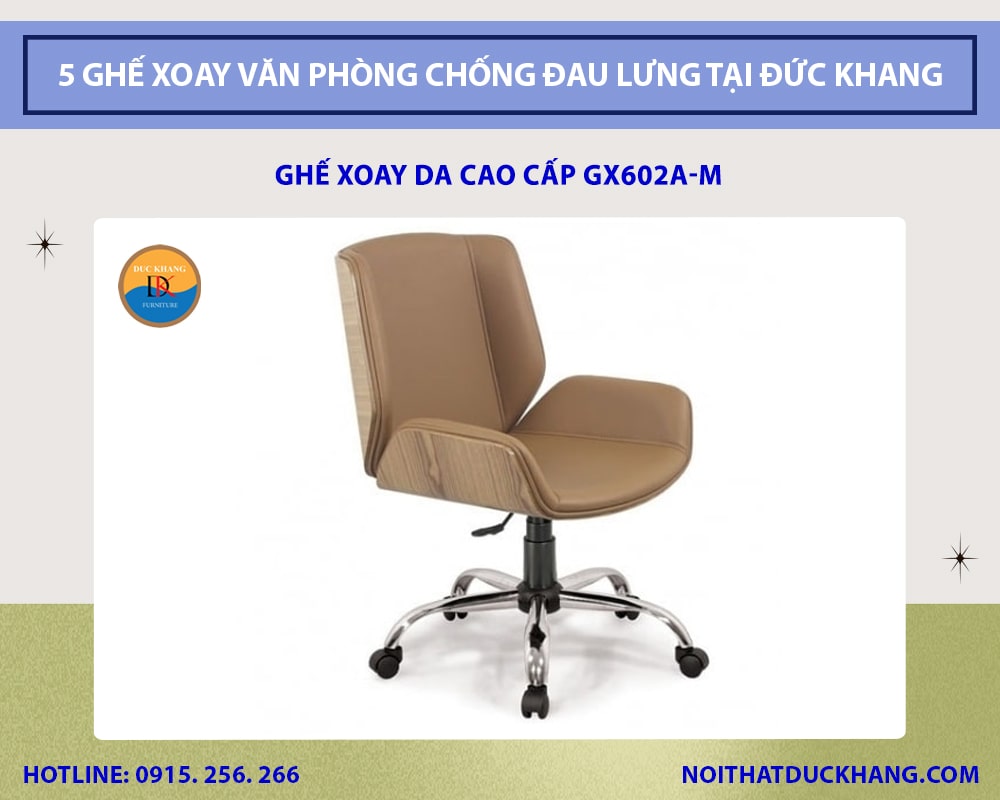 Ghế xoay da cao cấp GX602A-M Ghế xoay da cao cấp GX602A-M