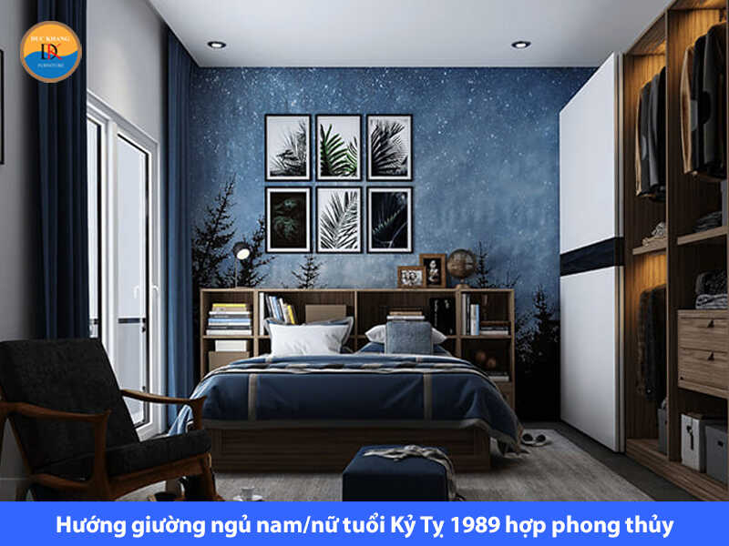 Hướng giường ngủ nam/nữ tuổi Kỷ Tỵ 1989 hợp phong thủy