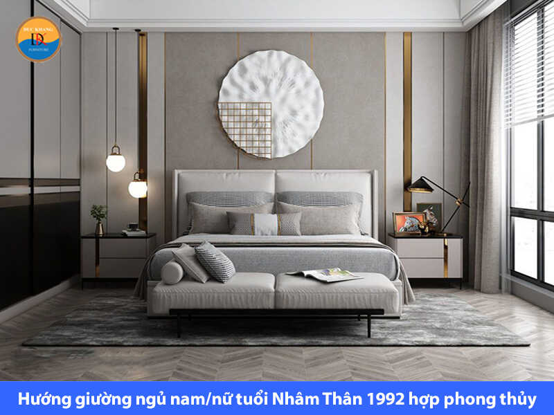 Hướng giường ngủ nam/nữ tuổi Nhâm Thân 1992 hợp phong thủy