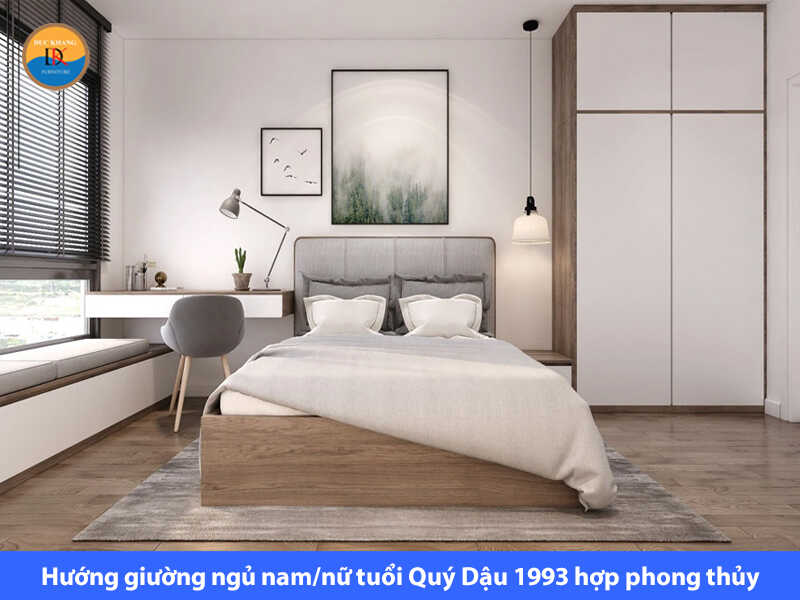 Hướng giường ngủ nam/nữ tuổi Quý Dậu 1993 hợp phong thủy