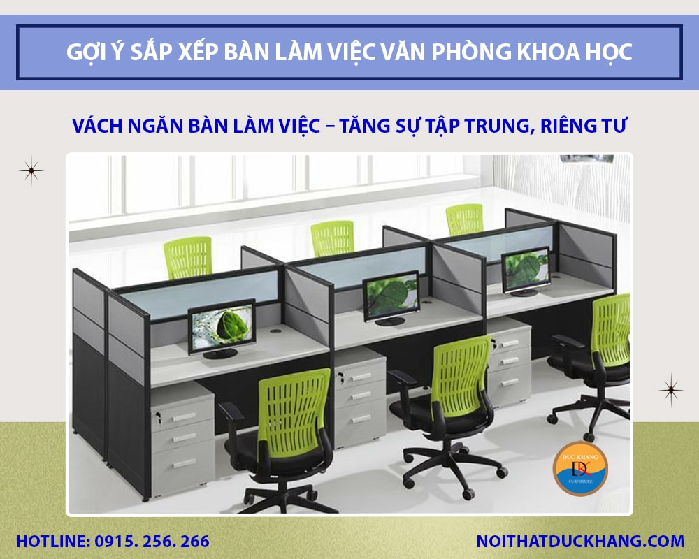 Vách ngăn bàn làm việc - tăng sự tập trung, riêng tư