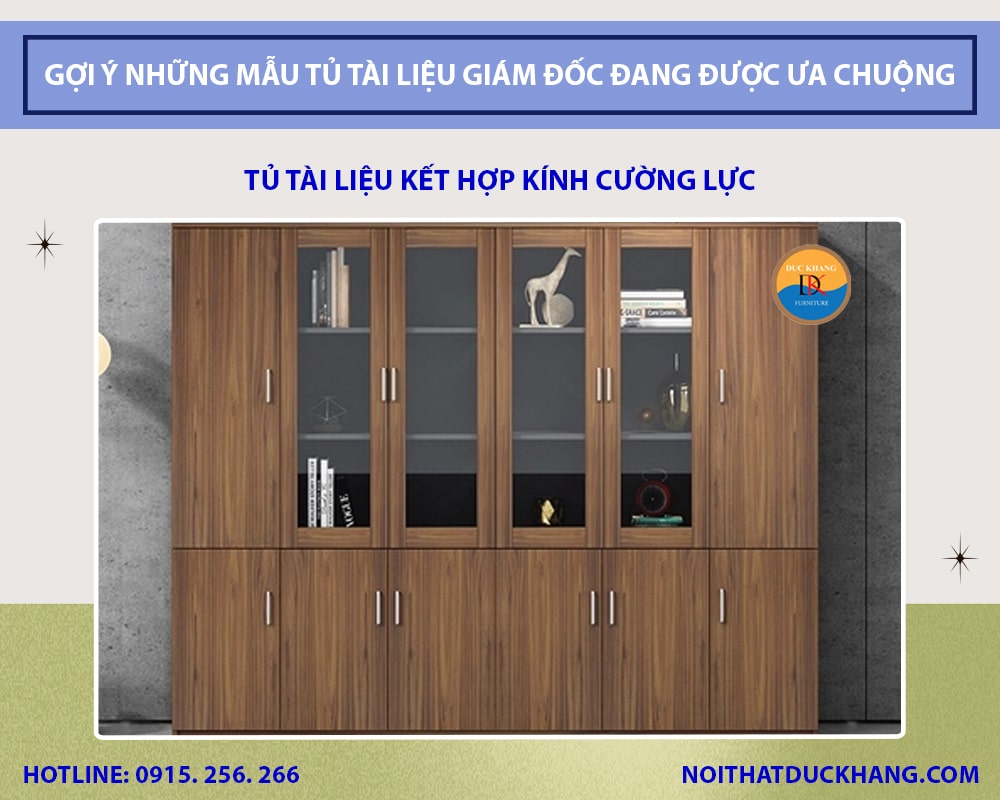 Gợi ý những mẫu tủ tài liệu giám đốc đang được ưa chuộng - Tủ tài liệu kết hợp kính cường lực Gợi ý những mẫu tủ tài liệu giám đốc đang được ưa chuộng - Tủ tài liệu kết hợp kính cường lực