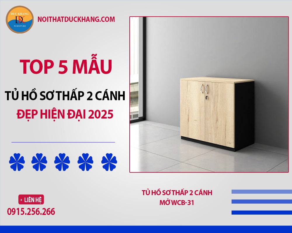 Tủ hồ sơ thấp 2 cánh mở WCB-31