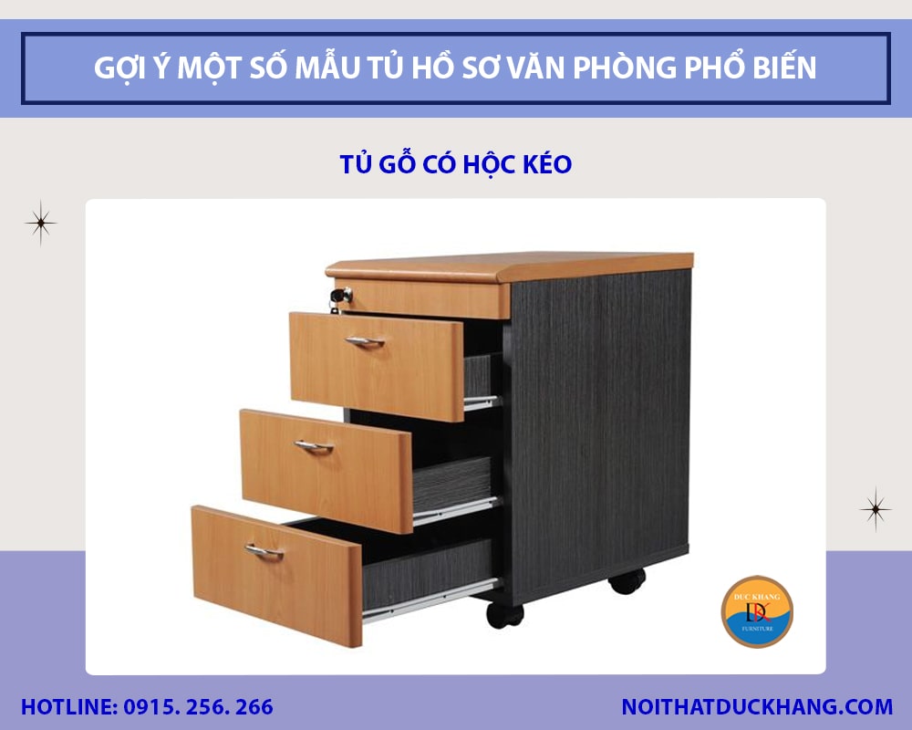 Tủ gỗ có hộc kéo - Tiện dụng cho phòng làm việc cá nhân Tủ gỗ có hộc kéo - Tiện dụng cho phòng làm việc cá nhân