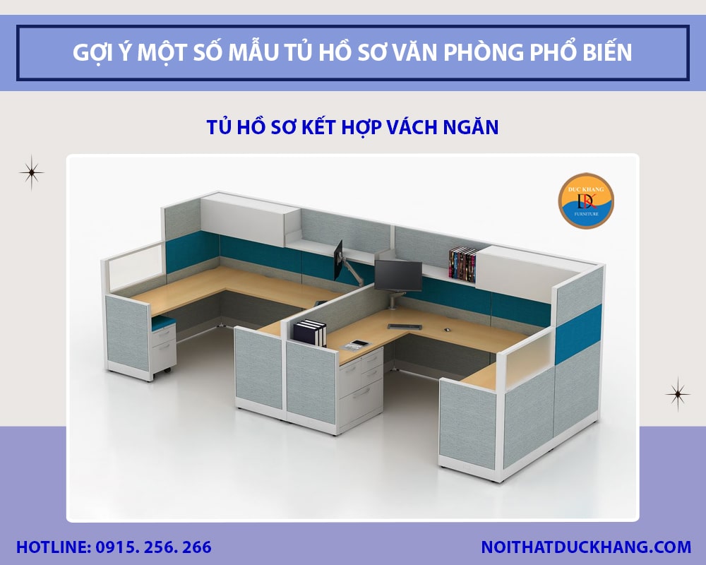Tủ hồ sơ kết hợp vách ngăn - Tối ưu không gian văn phòng hiện đại Tủ hồ sơ kết hợp vách ngăn - Tối ưu không gian văn phòng hiện đại