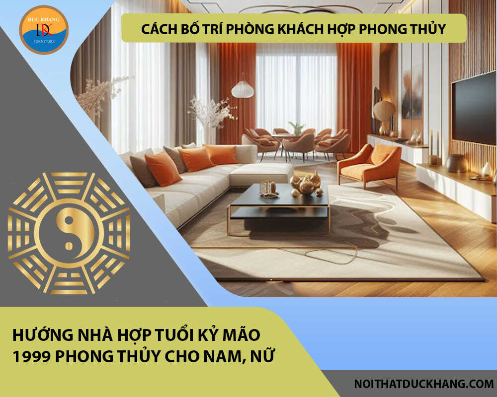 Cách bố trí phòng khách hợp phong thủy cho gia chủ tuổi Kỷ Mão 1999