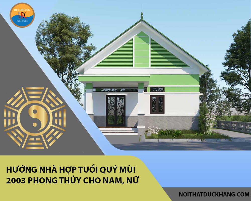 Hướng nhà hợp tuổi Quý Mùi 2003 phong thủy cho Nam, Nữ