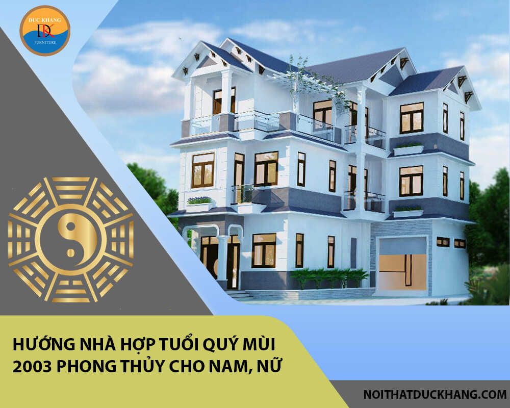 Hướng nhà hợp tuổi Quý Mùi 2003 phong thủy cho Nam, Nữ