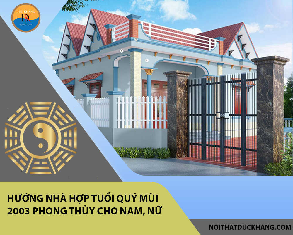 Hướng nhà hợp tuổi Quý Mùi 2003 phong thủy cho Nam, Nữ