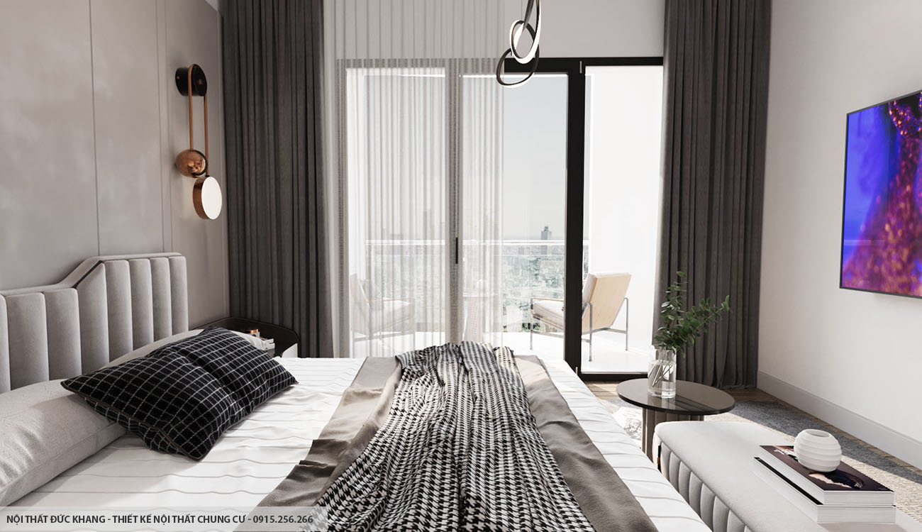 Mẫu 1: Thiết kế nội thất chung cư diện tích 30m2 – 1 phòng ngủ