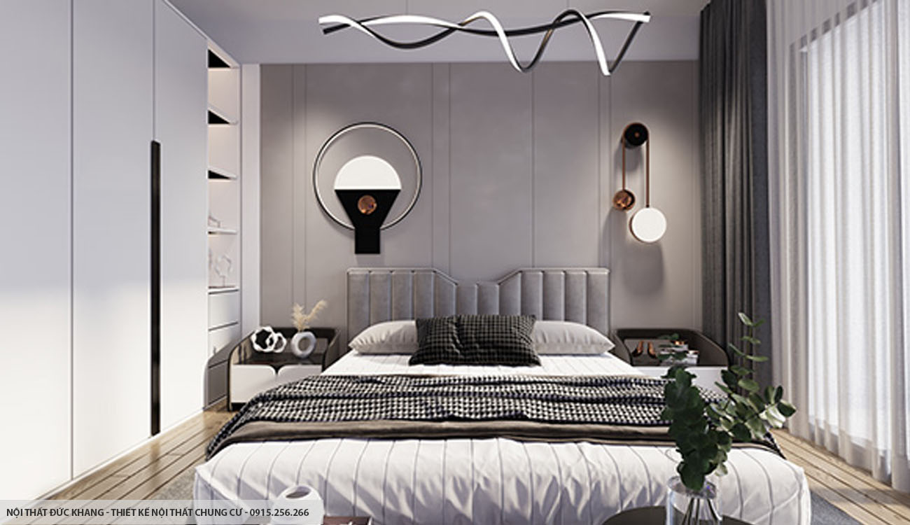 Mẫu 1: Thiết kế nội thất chung cư diện tích 30m2 – 1 phòng ngủ