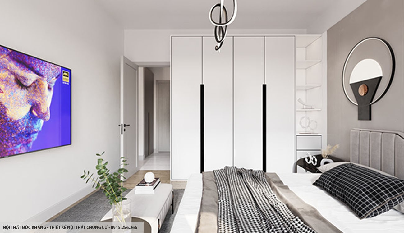 Mẫu 1: Thiết kế nội thất chung cư diện tích 30m2 – 1 phòng ngủ