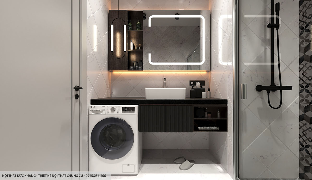 Mẫu 1: Thiết kế nội thất chung cư diện tích 30m2 – 1 phòng ngủ