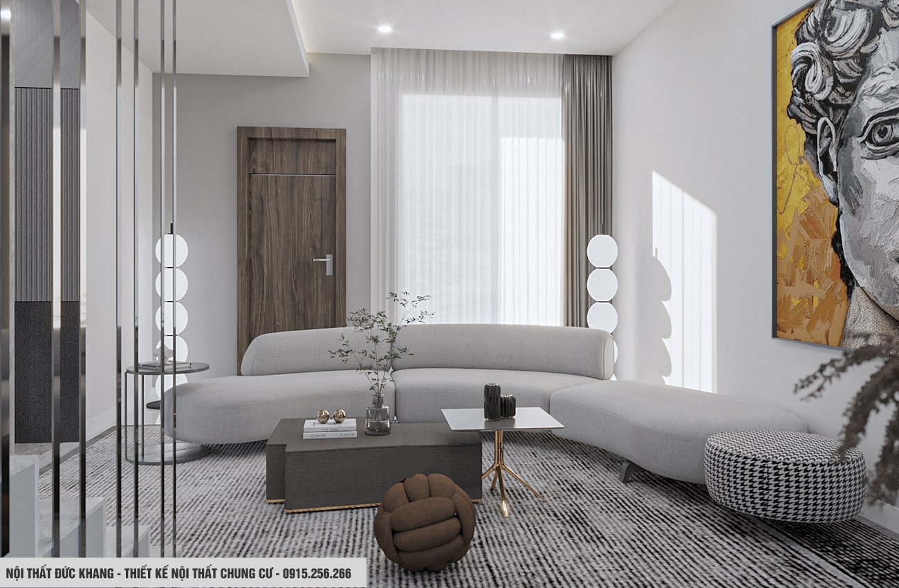 Mẫu 22: Thiết kế nội thất chung cư diện tích 100m2 – 3 phòng ngủ