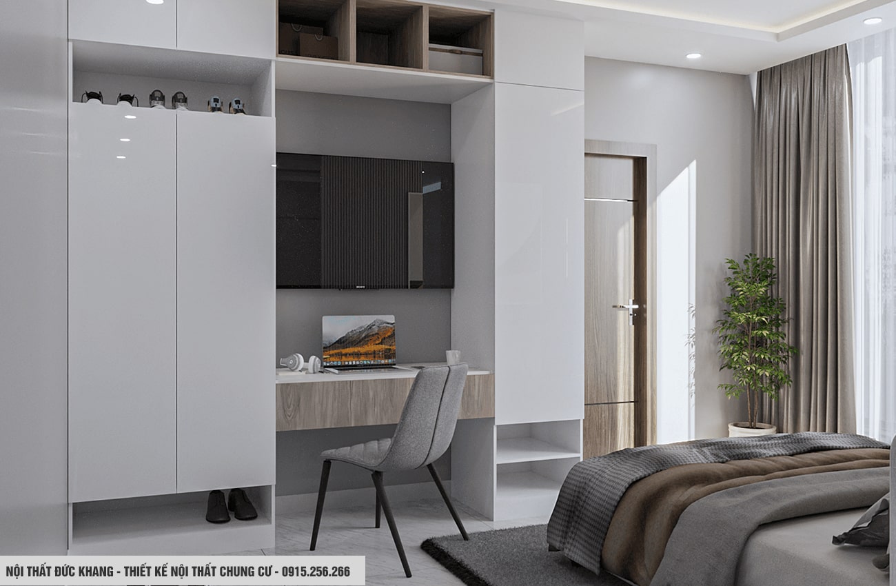 Mẫu 22: Thiết kế nội thất chung cư diện tích 100m2 – 3 phòng ngủ