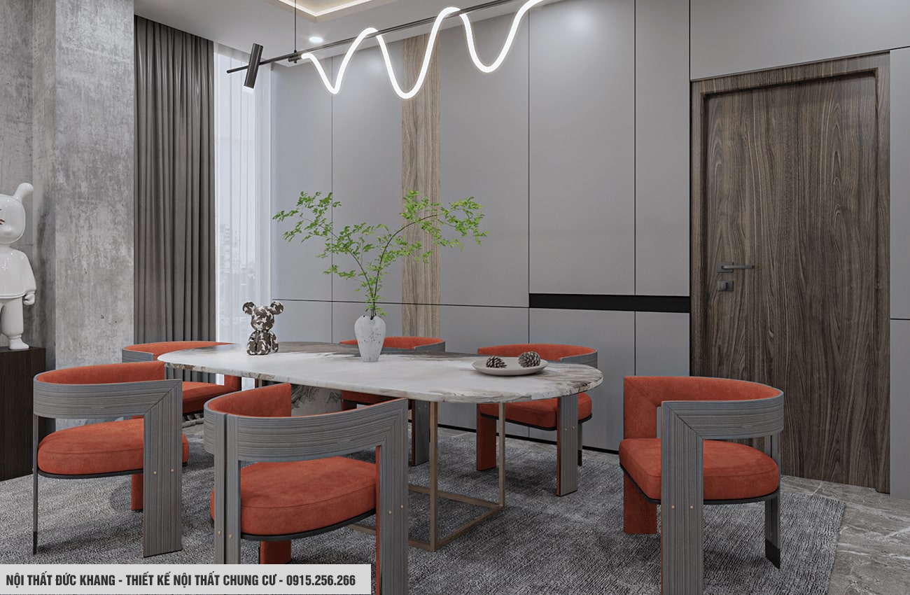 Mẫu 22: Thiết kế nội thất chung cư diện tích 100m2 – 3 phòng ngủ