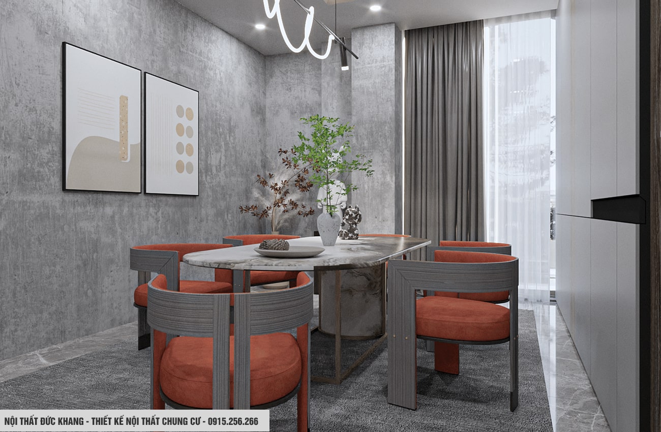 Mẫu 22: Thiết kế nội thất chung cư diện tích 100m2 – 3 phòng ngủ