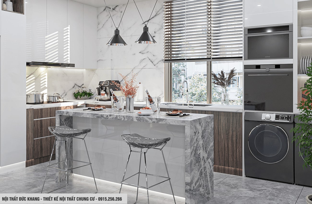 Mẫu 22: Thiết kế nội thất chung cư diện tích 100m2 – 3 phòng ngủ