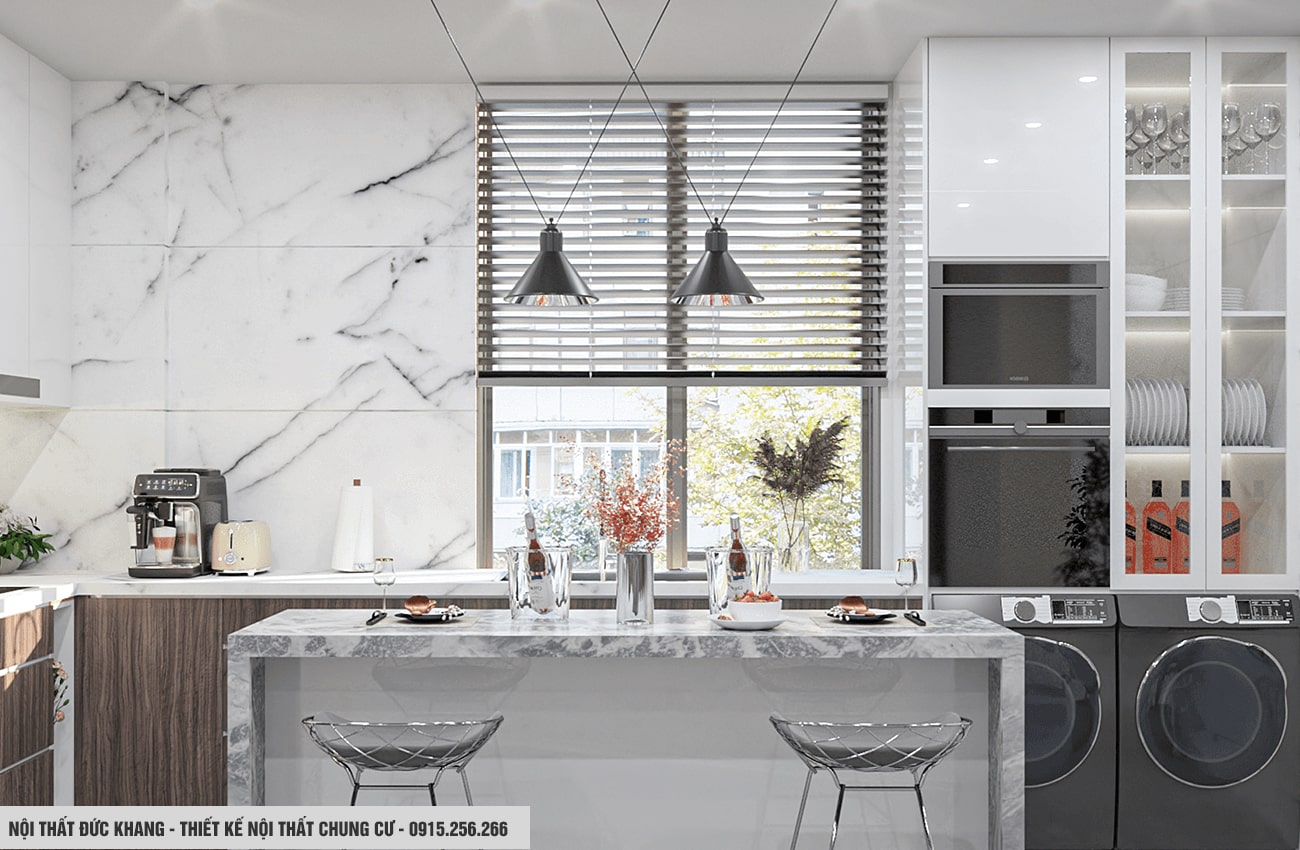 Mẫu 22: Thiết kế nội thất chung cư diện tích 100m2 – 3 phòng ngủ