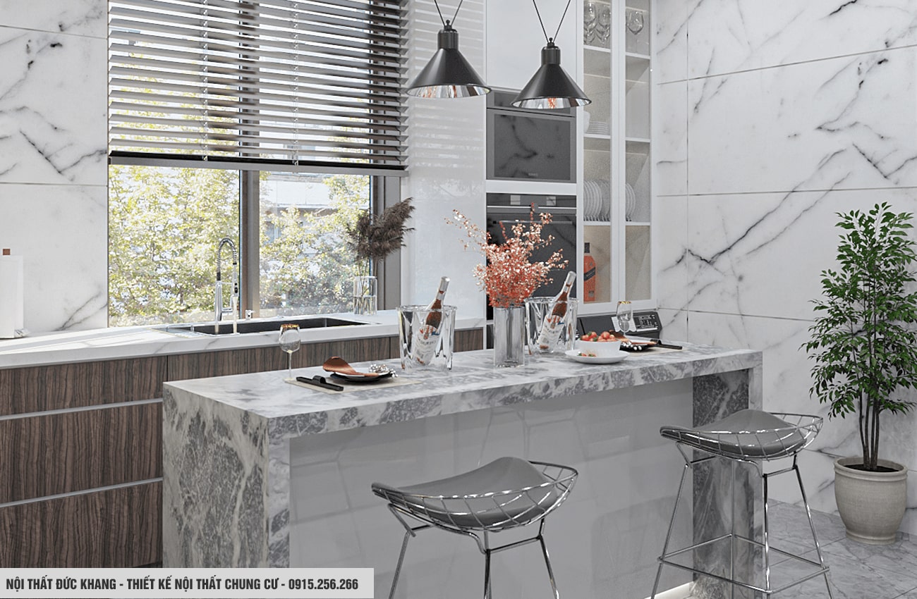 Mẫu 22: Thiết kế nội thất chung cư diện tích 100m2 – 3 phòng ngủ