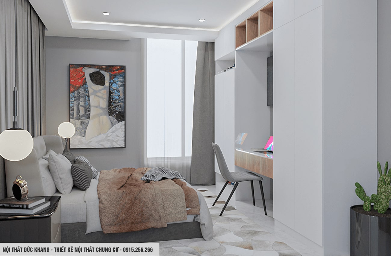 Mẫu 22: Thiết kế nội thất chung cư diện tích 100m2 – 3 phòng ngủ