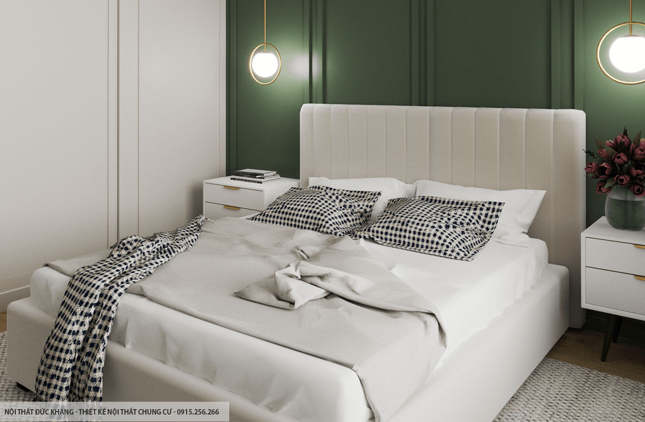 Mẫu 4: Thiết kế nội thất chung cư diện tích 50m2 – 2 phòng ngủ