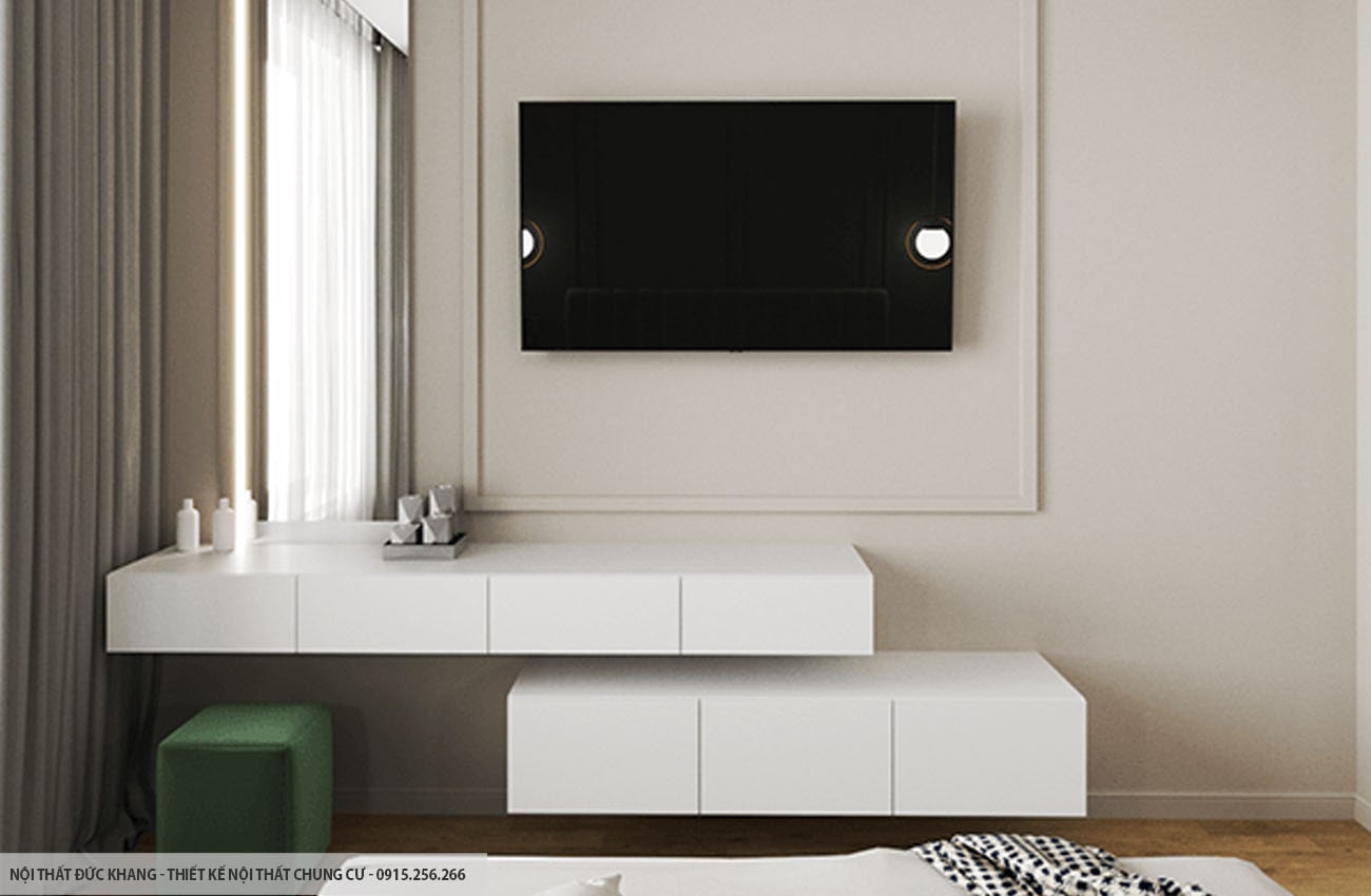 Mẫu 4: Thiết kế nội thất chung cư diện tích 50m2 – 2 phòng ngủ