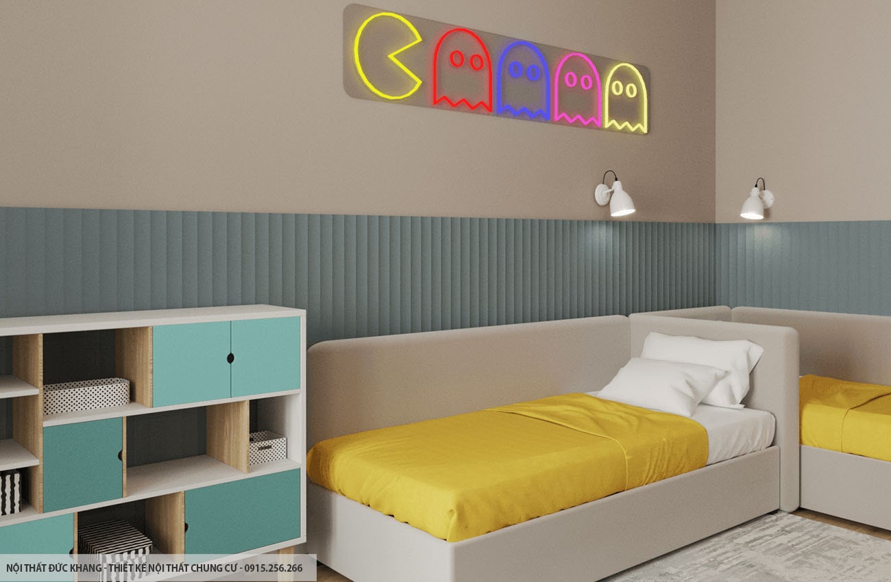 Mẫu 4: Thiết kế nội thất chung cư diện tích 50m2 – 2 phòng ngủ