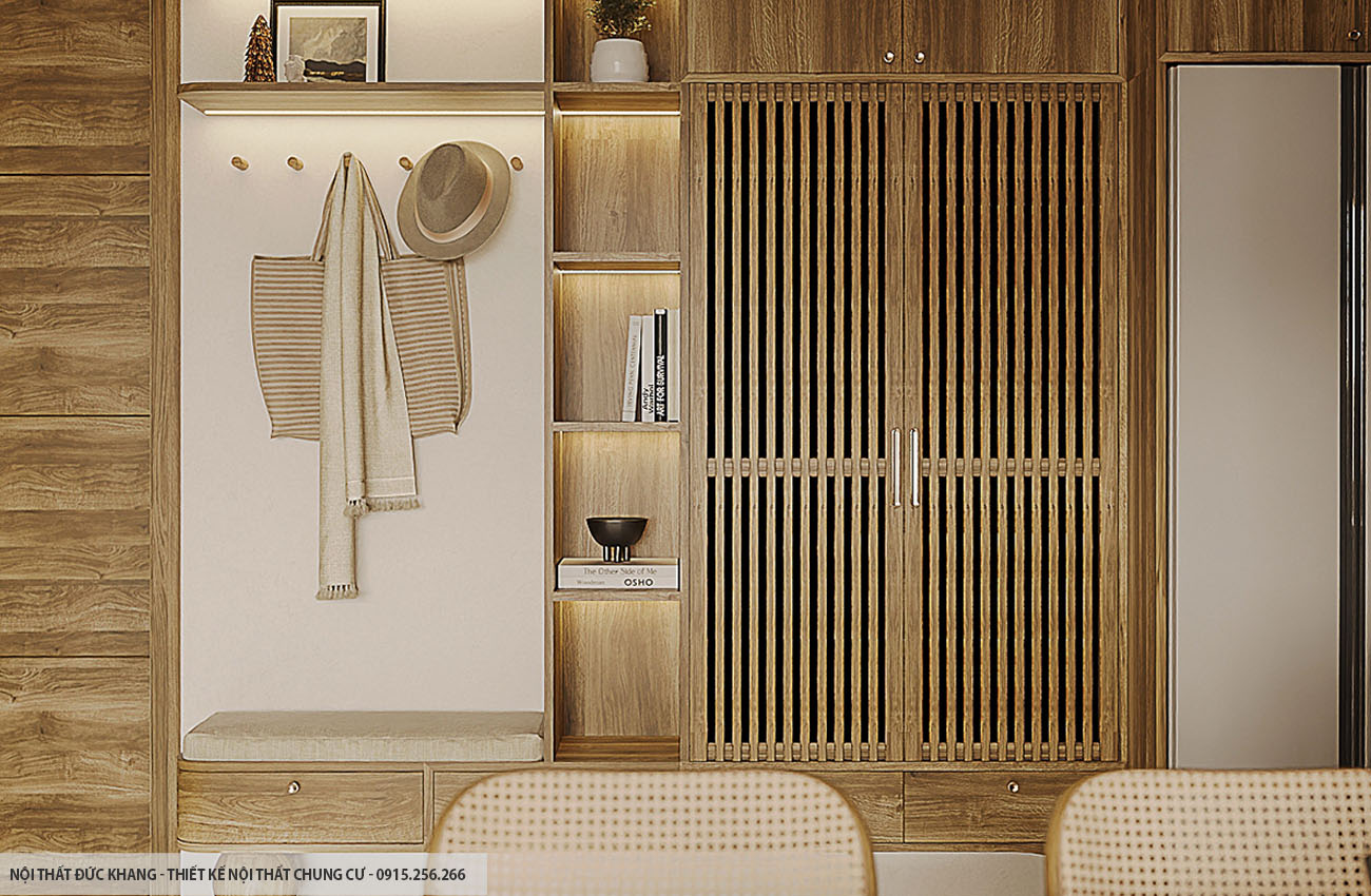 Mẫu 5: Thiết kế nội thất chung cư diện tích 50m2 – 2 phòng ngủ