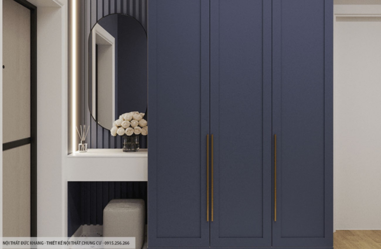 Mẫu 4: Thiết kế nội thất chung cư diện tích 50m2 – 2 phòng ngủ