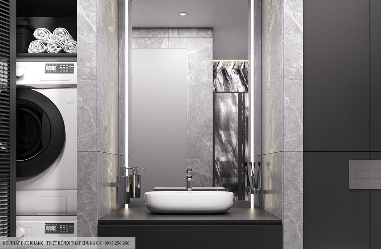 Mẫu 10: Thiết kế nội thất chung cư diện tích 60m2 – 2 phòng ngủ