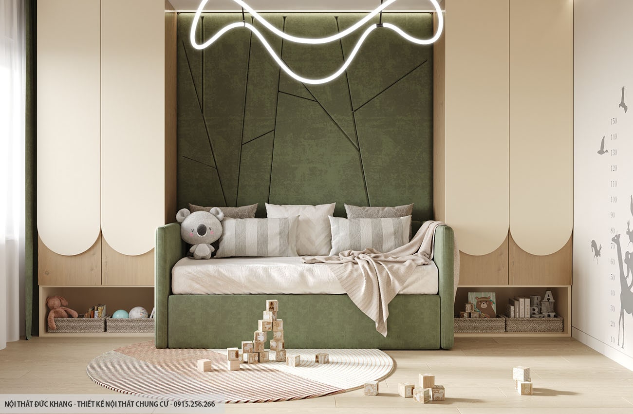 Mẫu 10: Thiết kế nội thất chung cư diện tích 60m2 – 2 phòng ngủ