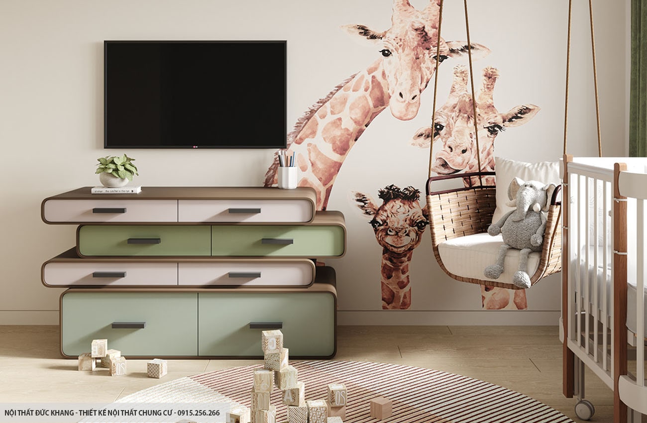 Mẫu 10: Thiết kế nội thất chung cư diện tích 60m2 – 2 phòng ngủ