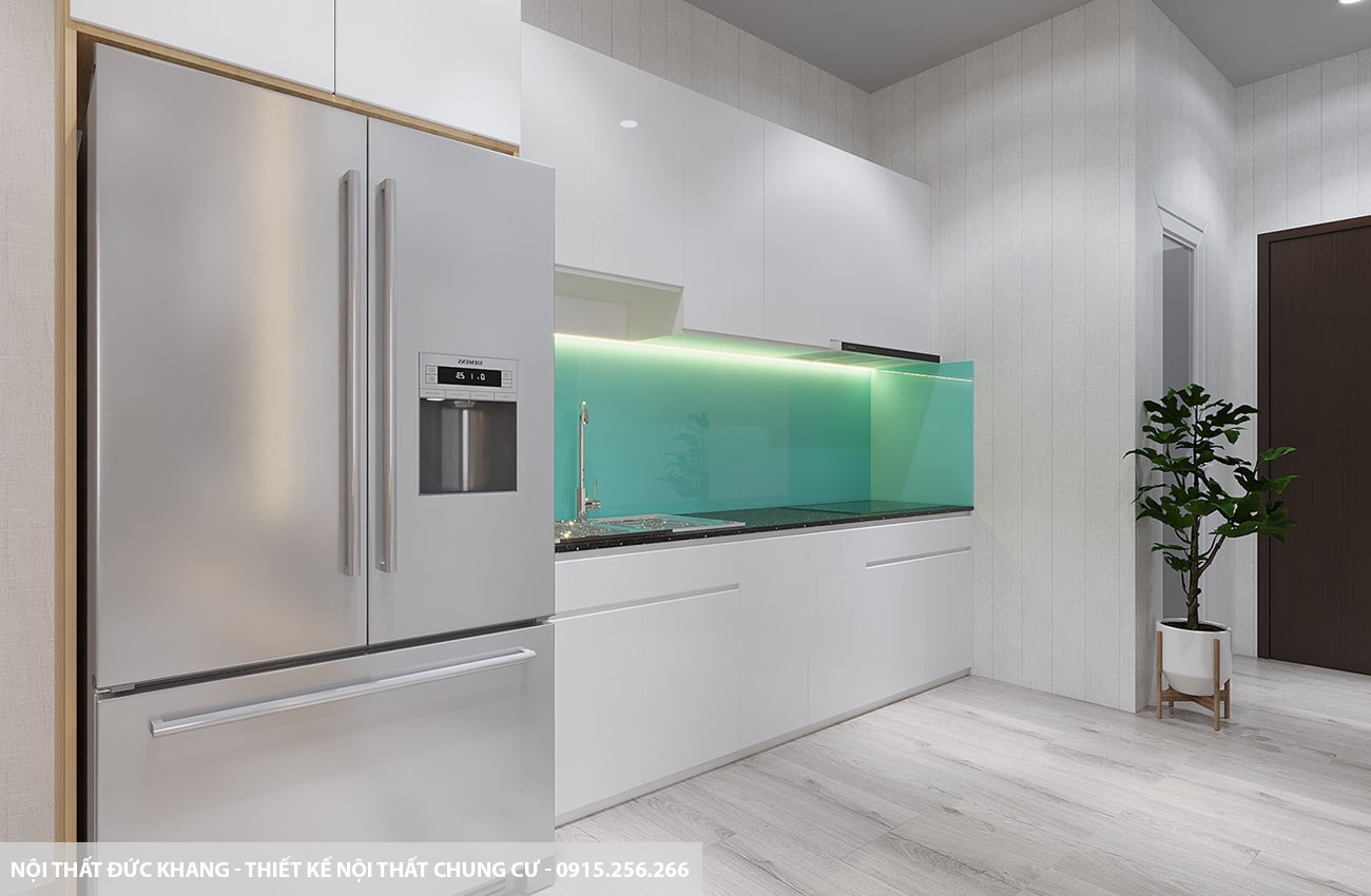 Mẫu 11: Thiết kế nội thất chung cư diện tích 63m2 – 2 phòng ngủ