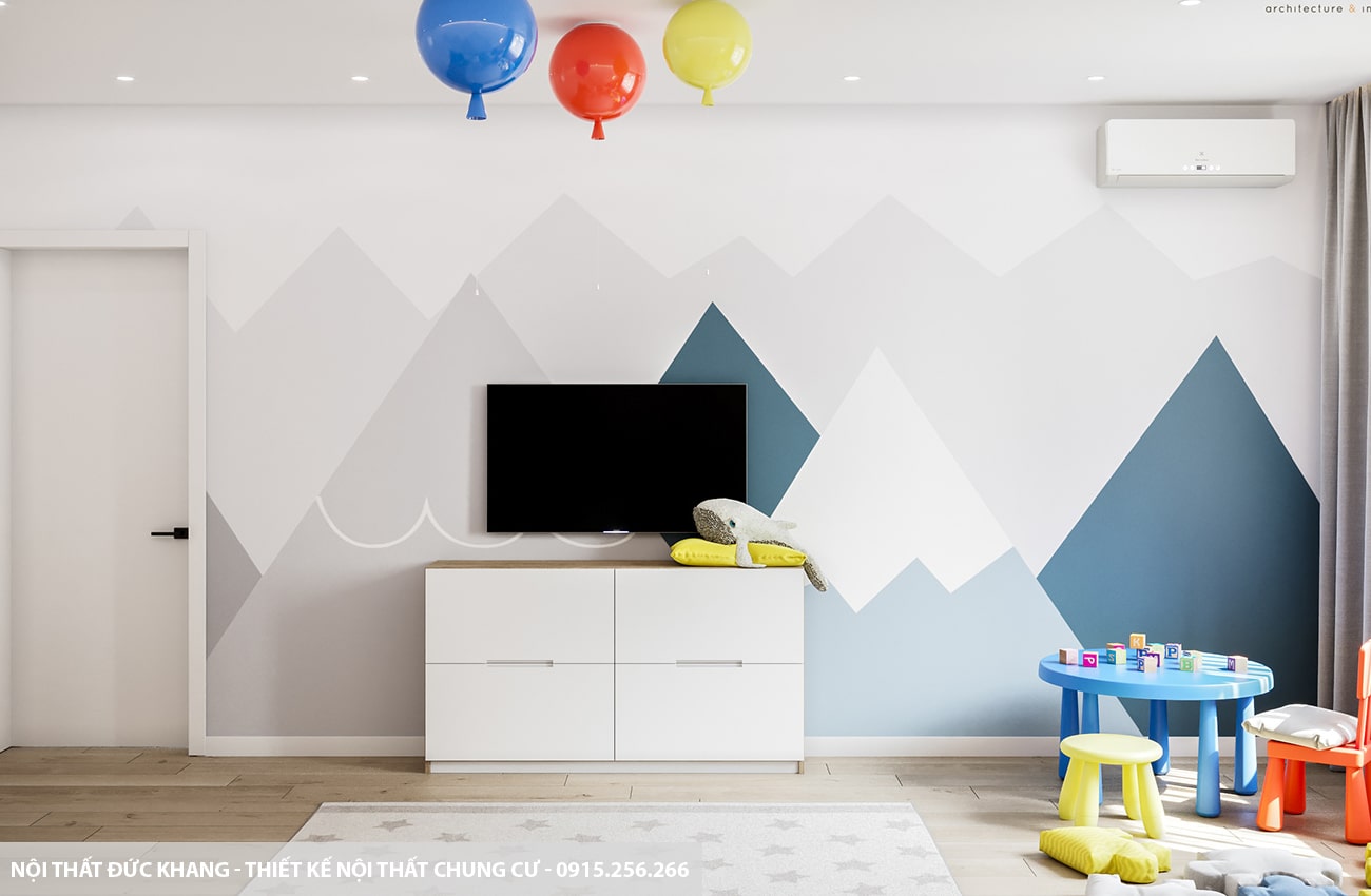 Mẫu 12: Thiết kế nội thất chung cư diện tích 65m2 – 2 phòng ngủ