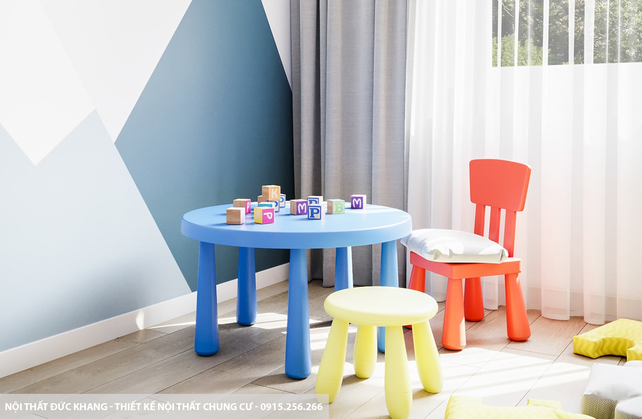 Mẫu 12: Thiết kế nội thất chung cư diện tích 65m2 – 2 phòng ngủ