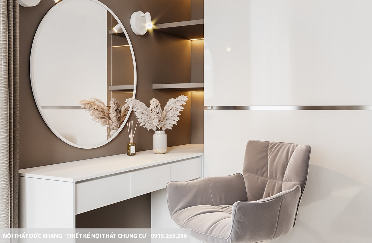 Mẫu 12: Thiết kế nội thất chung cư diện tích 65m2 – 2 phòng ngủ