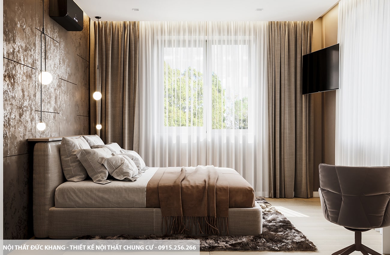 Mẫu 12: Thiết kế nội thất chung cư diện tích 65m2 – 2 phòng ngủ