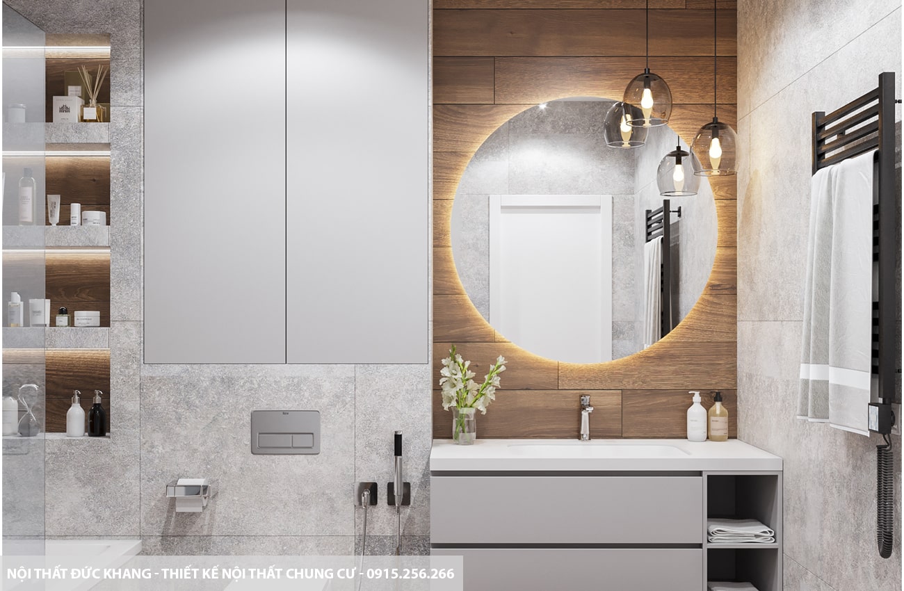 Mẫu 12: Thiết kế nội thất chung cư diện tích 65m2 – 2 phòng ngủ