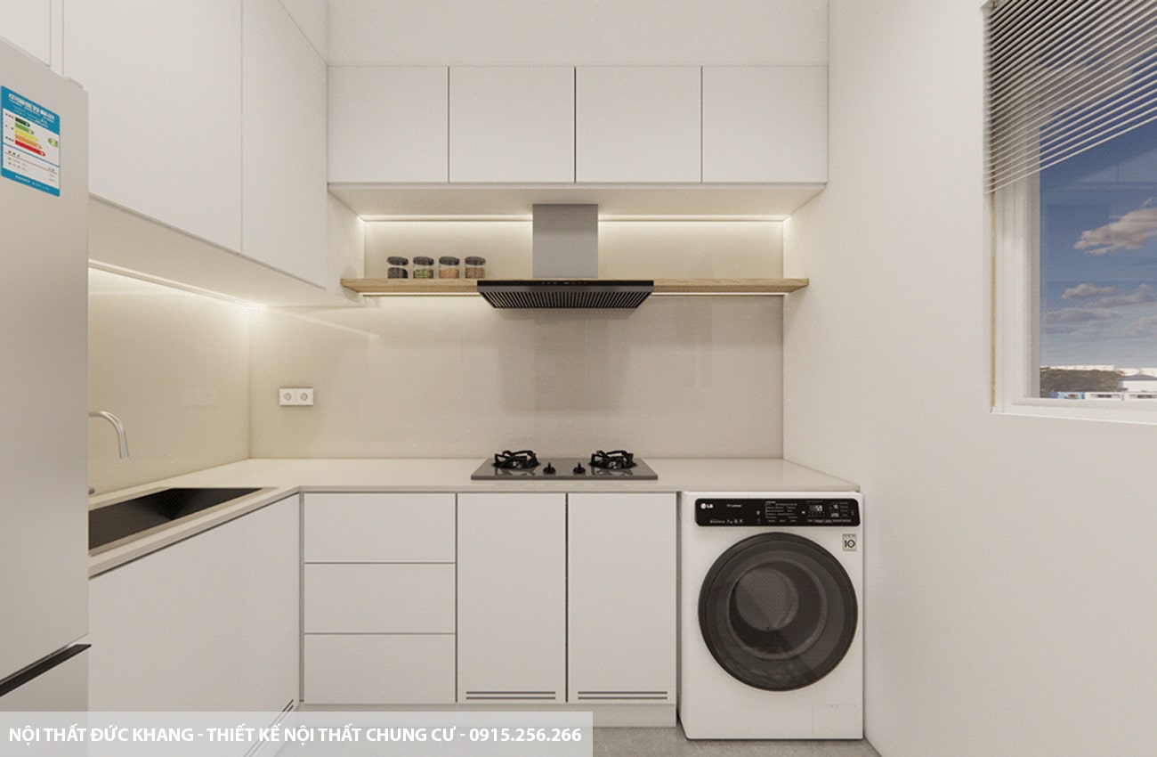 Mẫu 13: Thiết kế nội thất chung cư diện tích 68m2 – 2 phòng ngủ