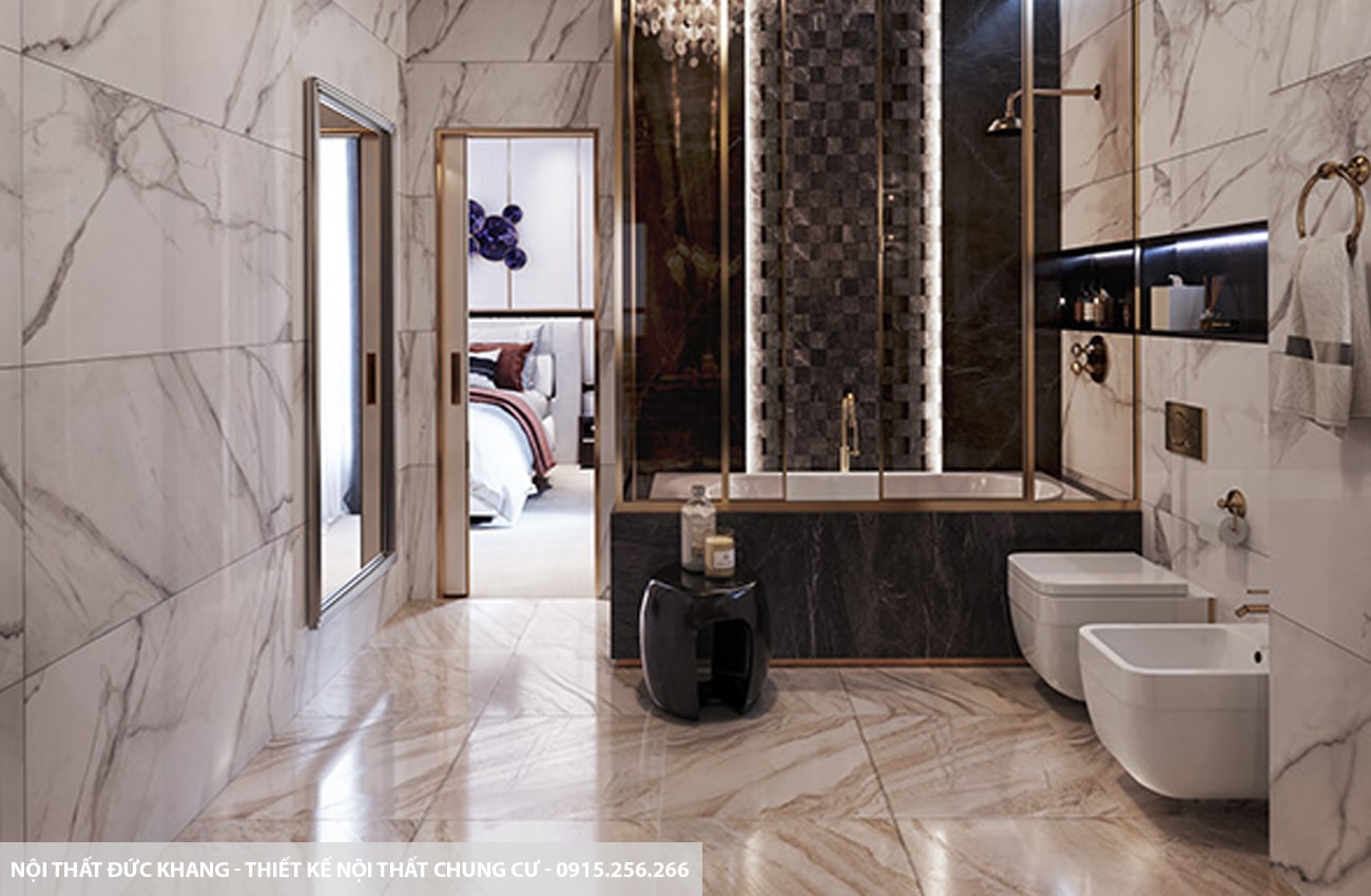 Mẫu 14: Thiết kế nội thất chung cư diện tích 70m2 – 2 phòng ngủ