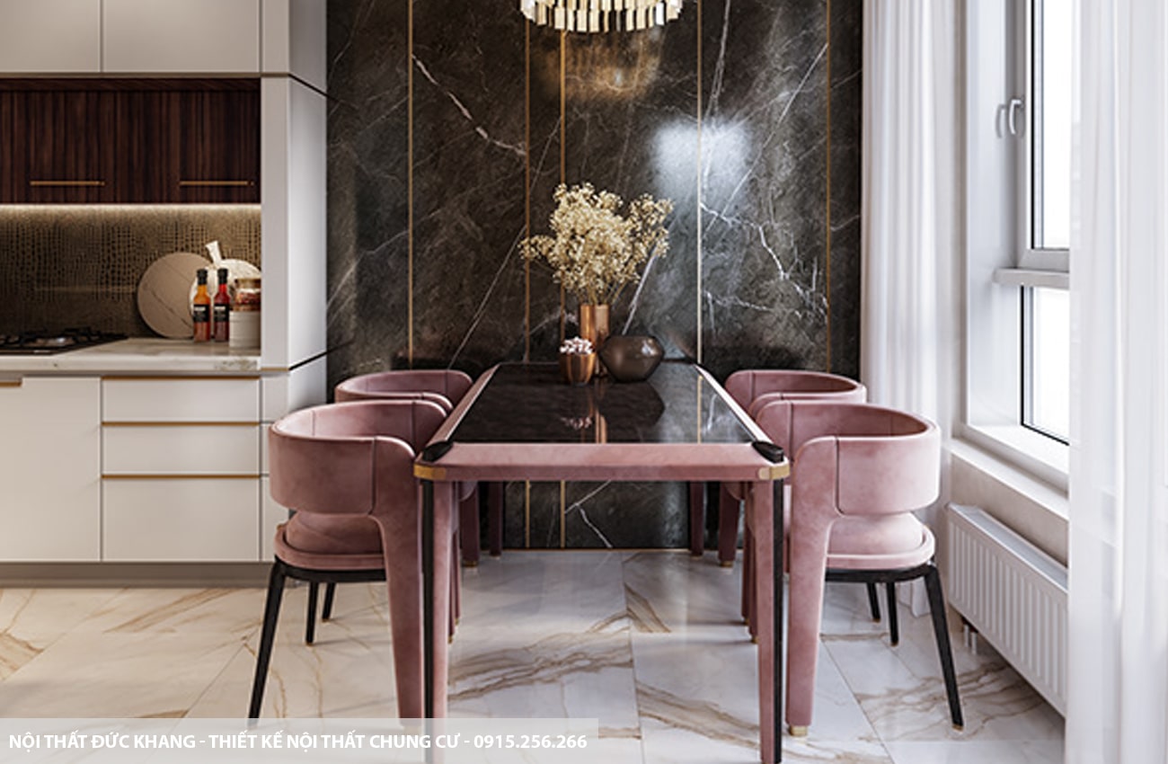 Mẫu 14: Thiết kế nội thất chung cư diện tích 70m2 – 2 phòng ngủ