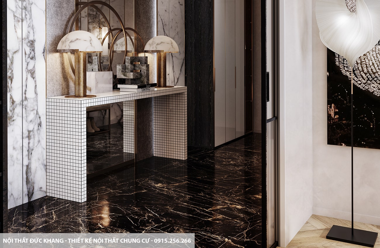 Mẫu 14: Thiết kế nội thất chung cư diện tích 70m2 – 2 phòng ngủ